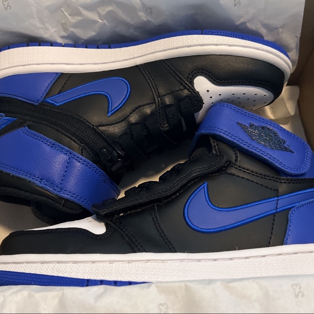 Air Jordan 1 Hi Flyease Black/Royal Blue Size 4